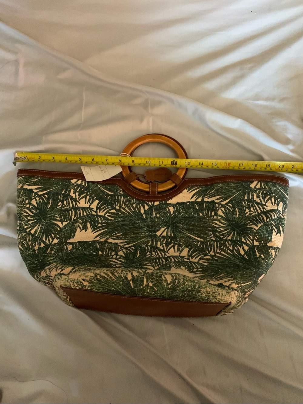 Liz Claiborne Tropical Palm Tree Clutch Bag - Picture 9 of 14